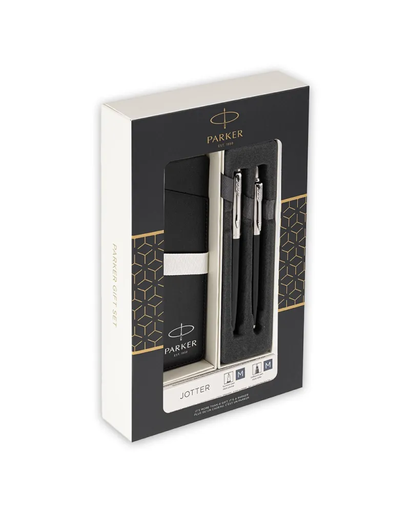 Zestaw upominkowy Pióro+Długopis Jotter czarny CT+Etui (KPLJOTTER7/1) Zestaw upominkowy Pióro+Długopis Jotter czarny CT+Etui (KPLJOTTER7/1)