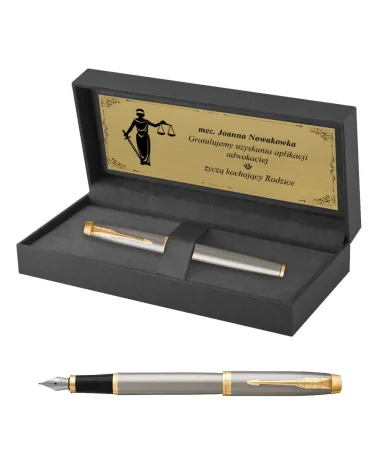 Pi&oacute;ro wieczne Parker IM Brushed Metal GT w Pudełku z Grawerem (1931649/7)