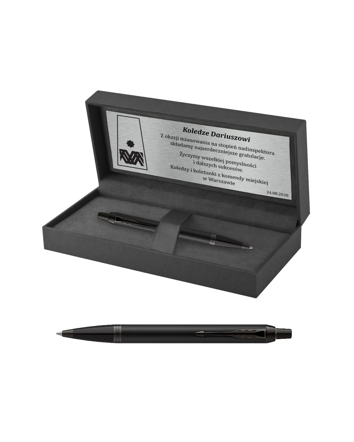 Długopis Parker IM Achromatic Czarny w pudełku z grawerem (2127618/4) Długopis Parker IM Achromatic Czarny w pudełku z grawerem (2127618/4)