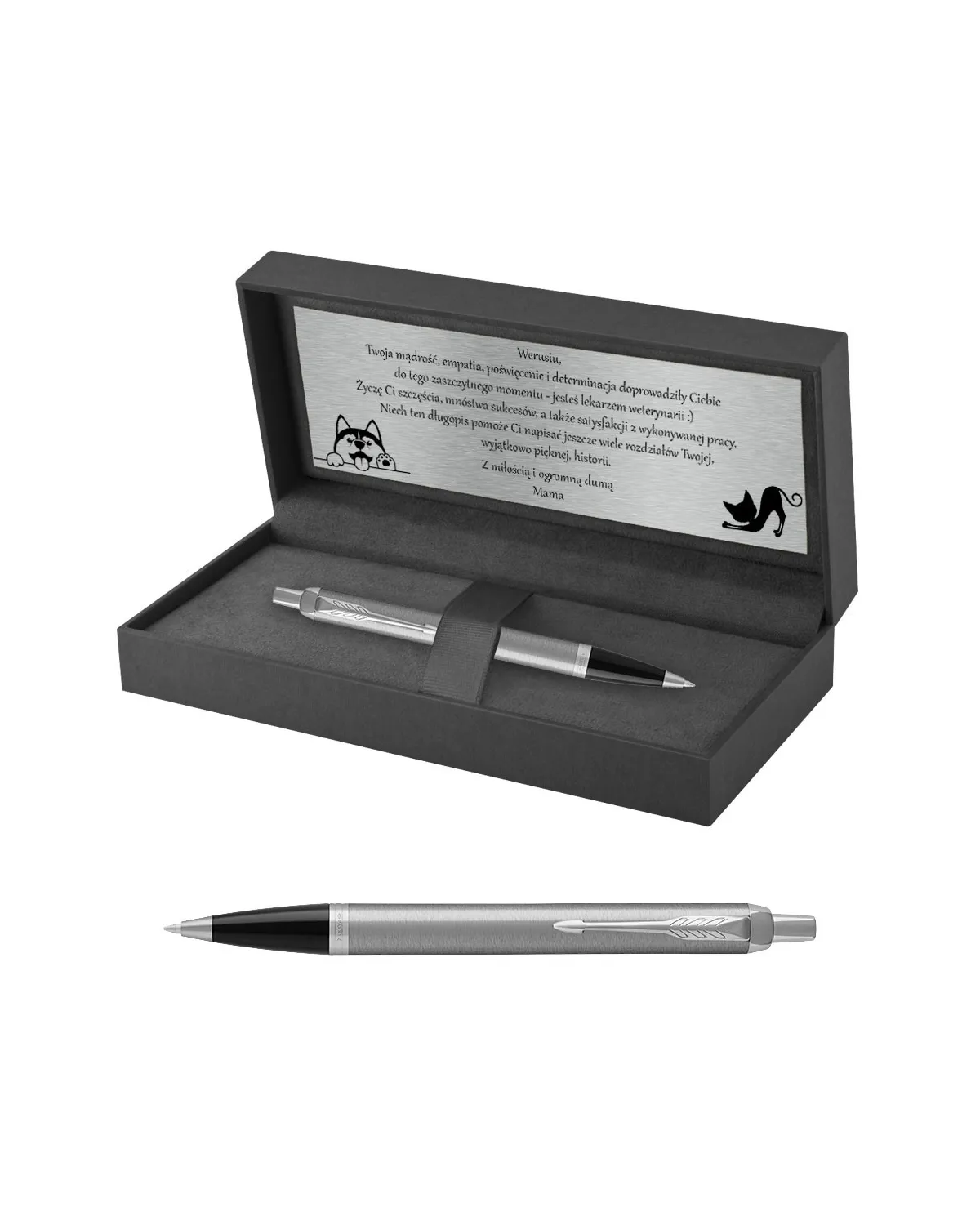 Długopis Parker IM Stainless Steel CT w Pudełku z Grawerem (2143631/18)