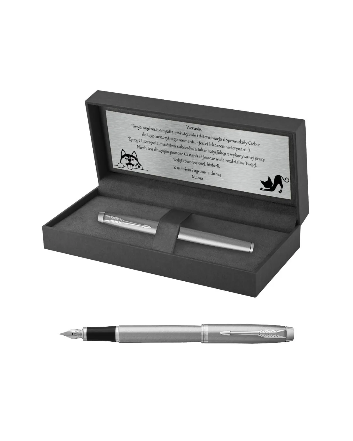 Pi&oacute;ro wieczne Parker IM Stainless Steel CT w Pudełku z Grawerem (2143635/9)