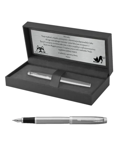 Pi&oacute;ro wieczne Parker IM Stainless Steel CT w Pudełku z Grawerem (2143635/9)