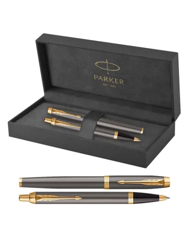 Zestaw Długopis Parker + Pi&oacute;ro IM Grey GT (2214613/1)