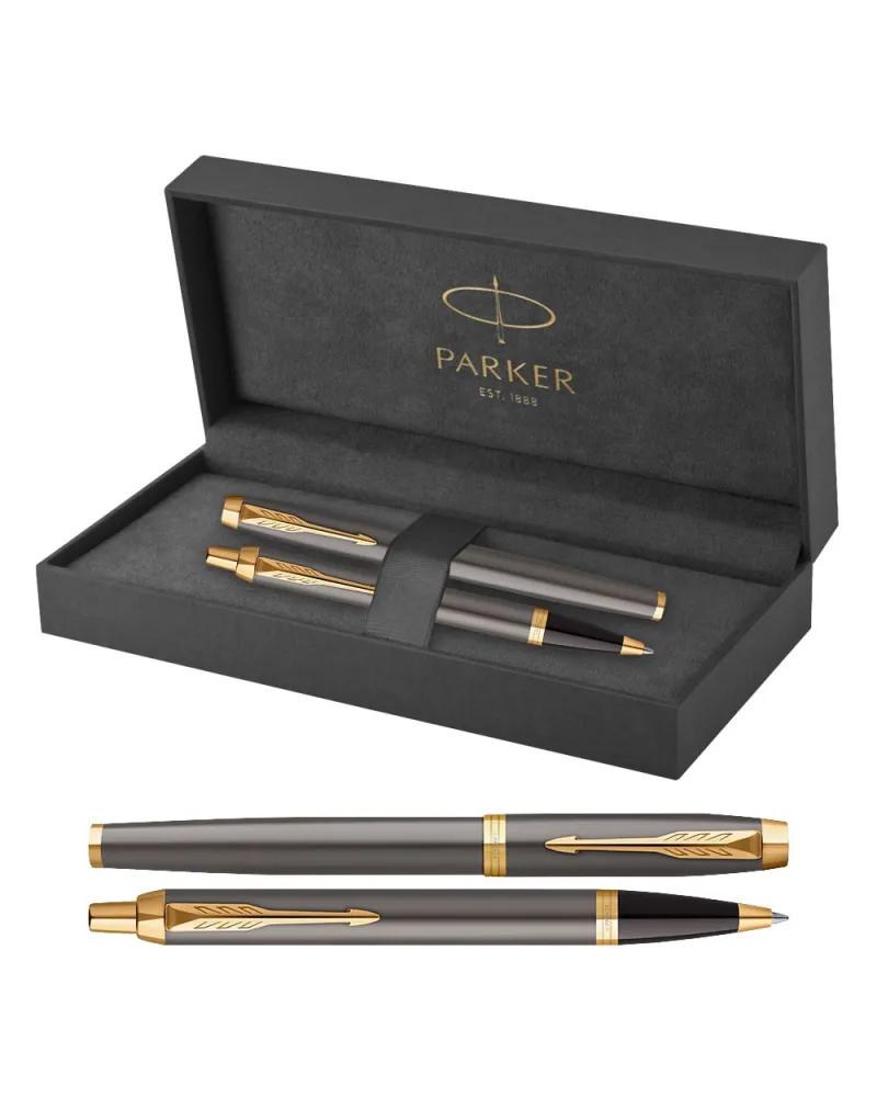Zestaw Długopis Parker + Pióro IM Grey GT (2214613/1) Zestaw Długopis Parker + Pióro IM Grey GT (2214613/1)
