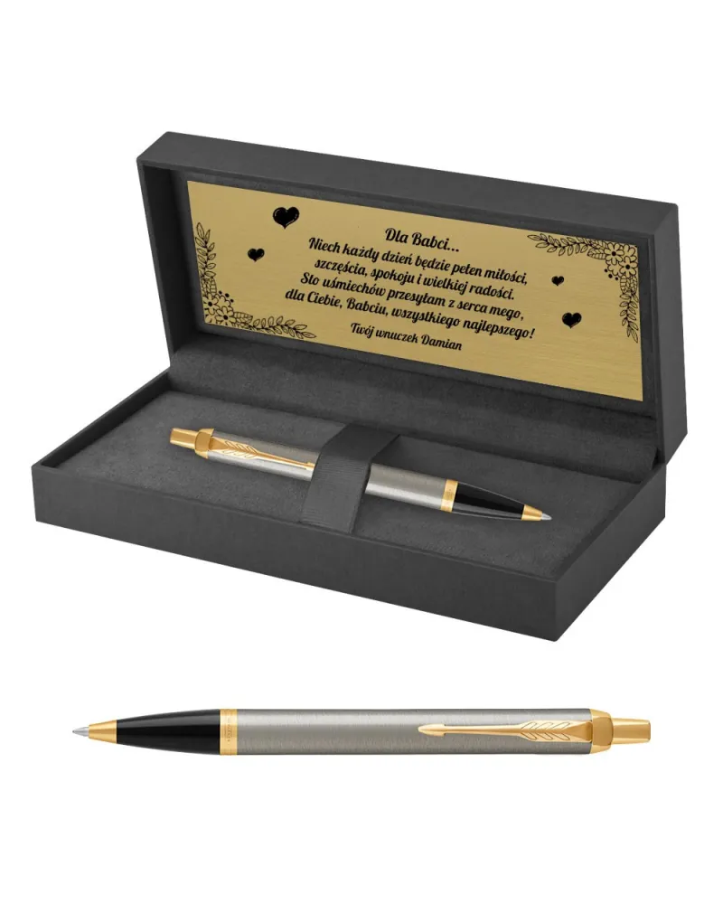 Długopis Parker IM Brushed Metal GT w Pudełku z Grawerem (1931670/14) Długopis Parker IM Brushed Metal GT w Pudełku z Grawerem (1931670/14)