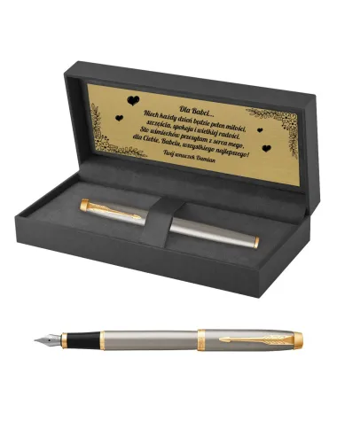 Pi&oacute;ro wieczne Parker IM Brushed Metal GT w Pudełku z Grawerem (1931649/6)