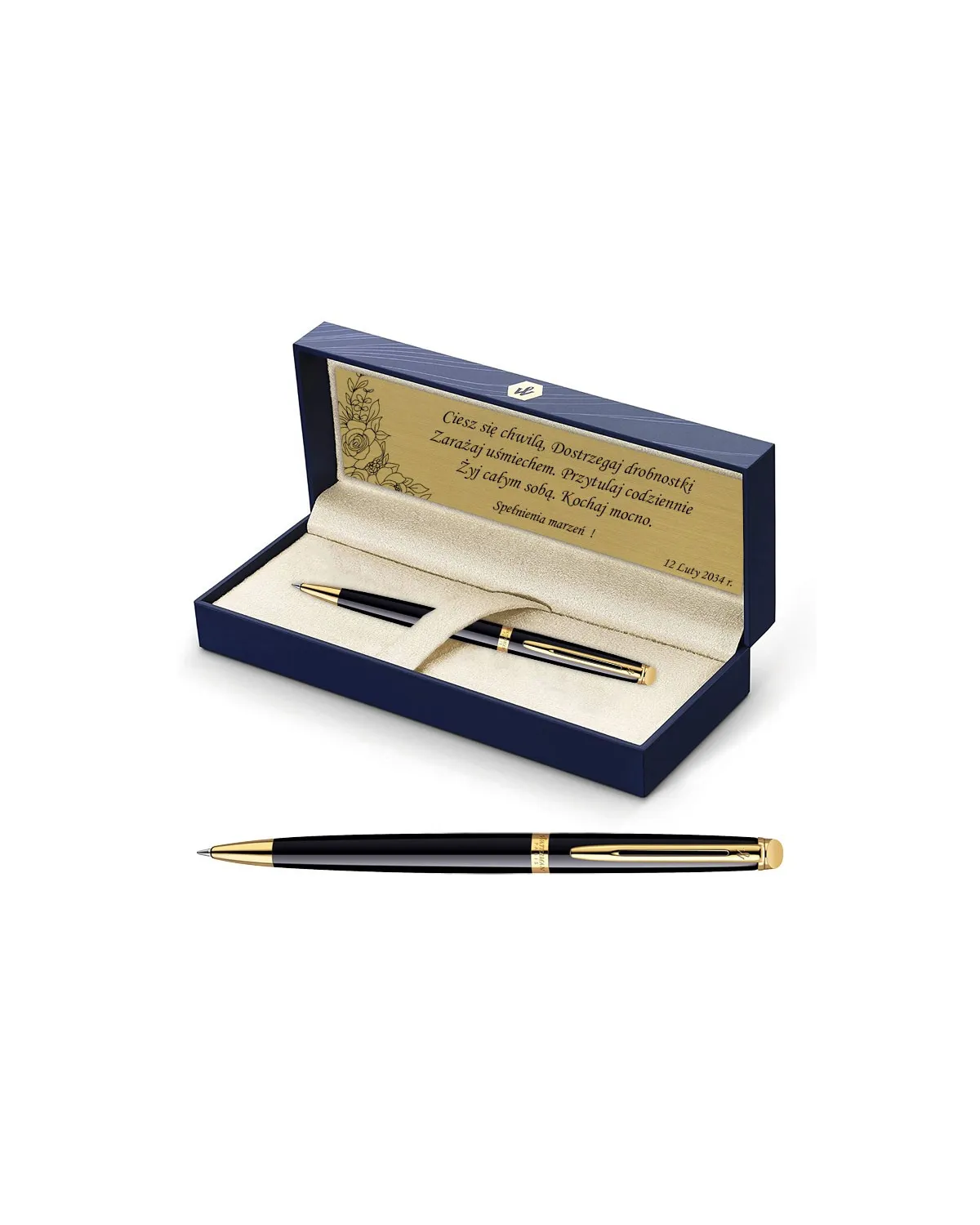 Zestaw Waterman Hemisphere czarny GT z grawerem