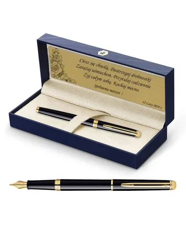 Zestaw Pi&oacute;ro Waterman Hemisphere czarne GT z grawerem