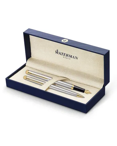 Zestaw Waterman pi&oacute;ro + długopis Hemisphere stalowe GT (KPLH002)