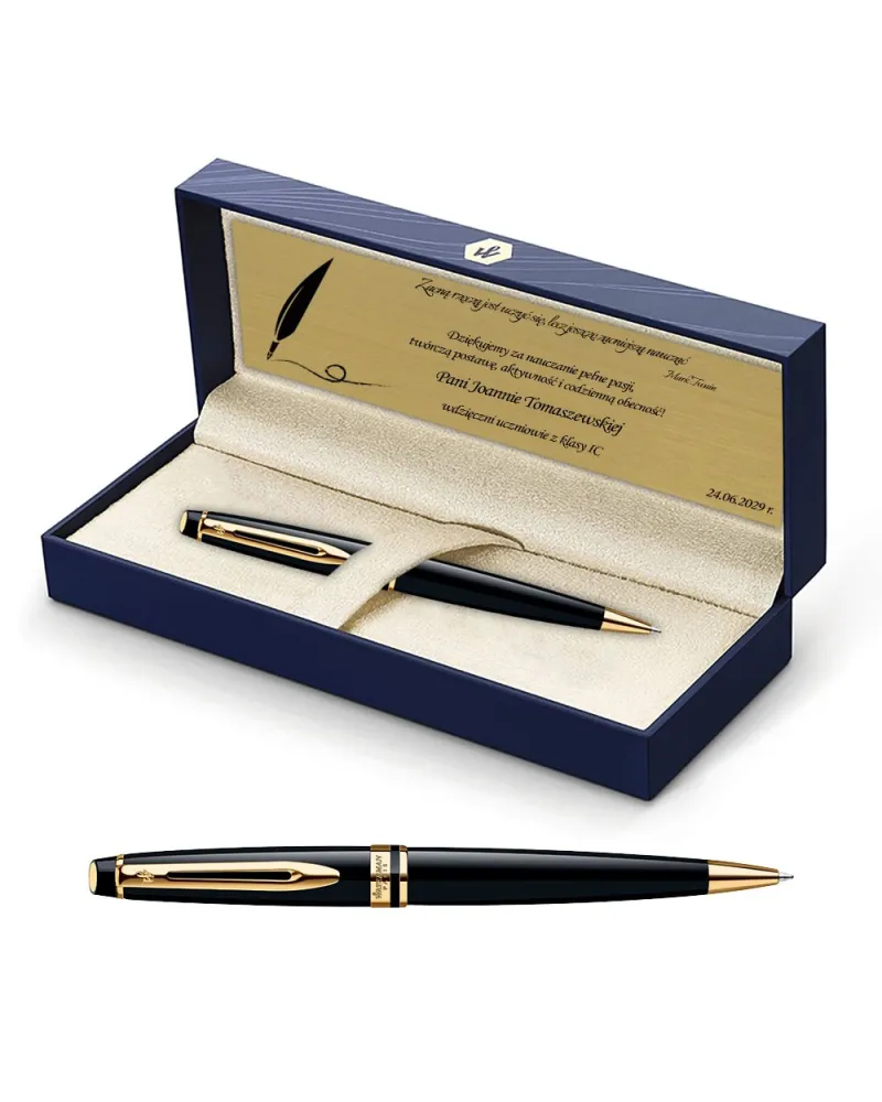 Długopis Waterman Expert czarny GT w Pudełku z Grawerem (S0951700/1) Długopis Waterman Expert czarny GT w Pudełku z Grawerem (S0951700/1)