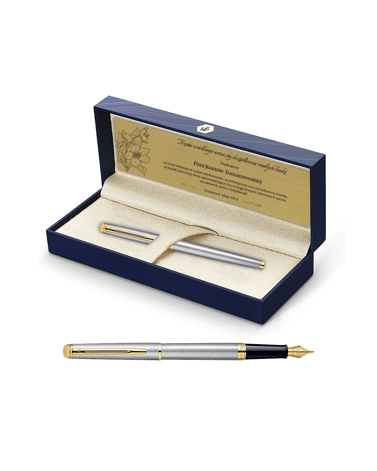 Pi&oacute;ro wieczne Waterman Hemisphere stalowe GT w Pudełku z Grawerem (S0920310/1)