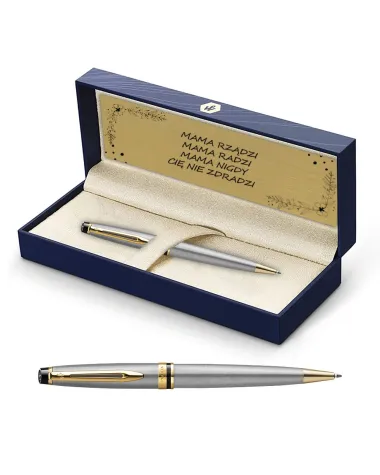 Długopis Waterman Expert stalowy GT w Pudełku z Grawerem (S0952000/1)