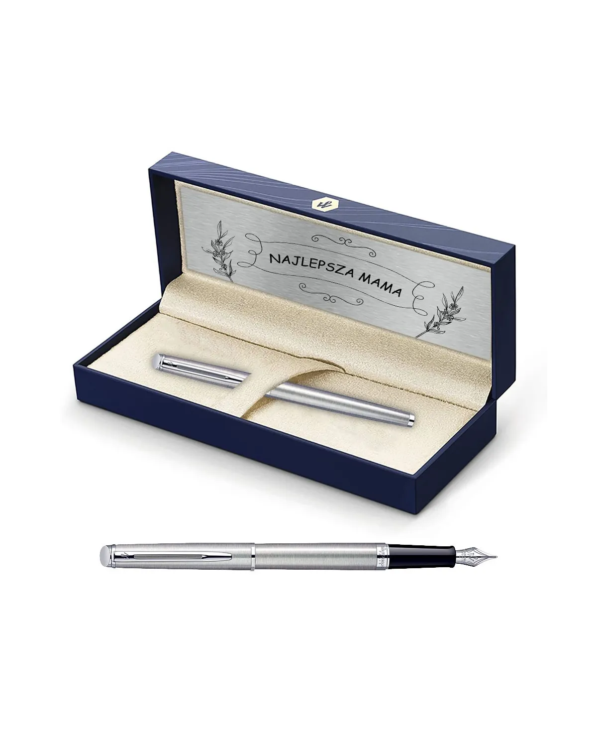 Pi&oacute;ro wieczne Waterman Hemisphere stalowe CT w Pudełku z Grawerem (S0920410/1)
