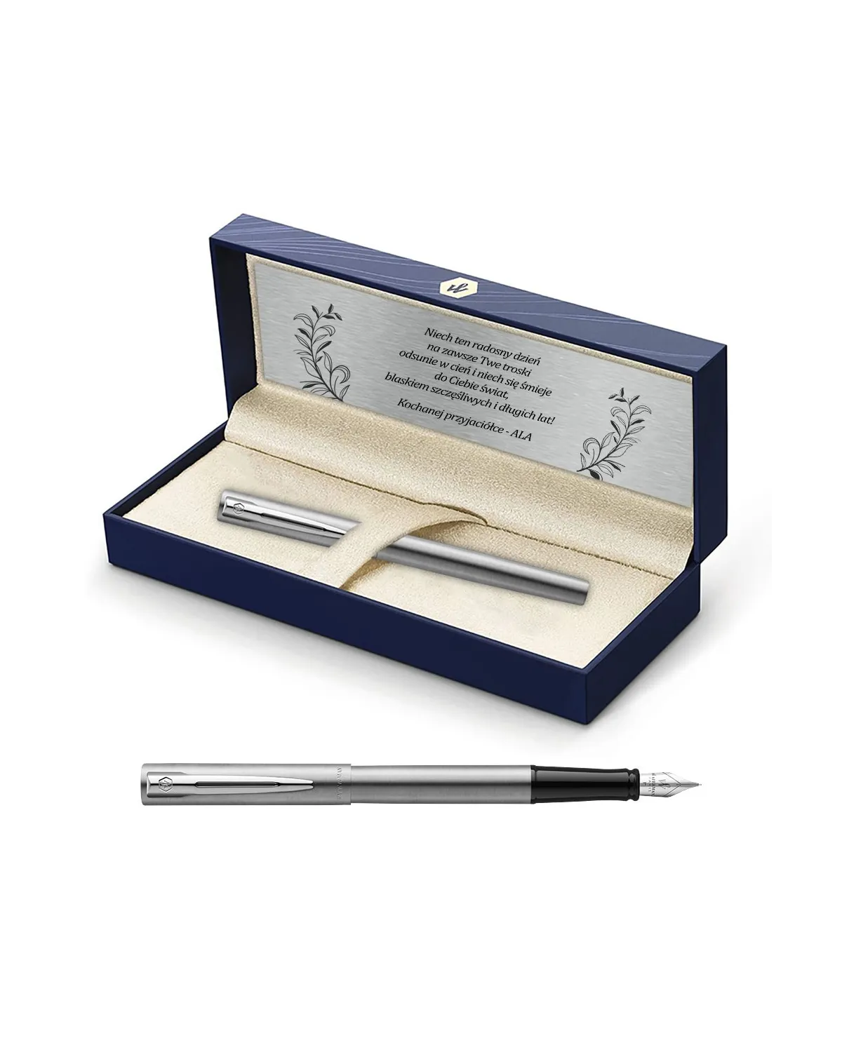 Pi&oacute;ro wieczne Waterman Allure stalowe CT w Pudełku z Grawerem (2085910/2)