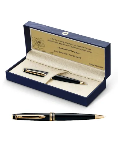 Długopis Waterman Expert czarny GT w Pudełku z Grawerem (S0951700/4)