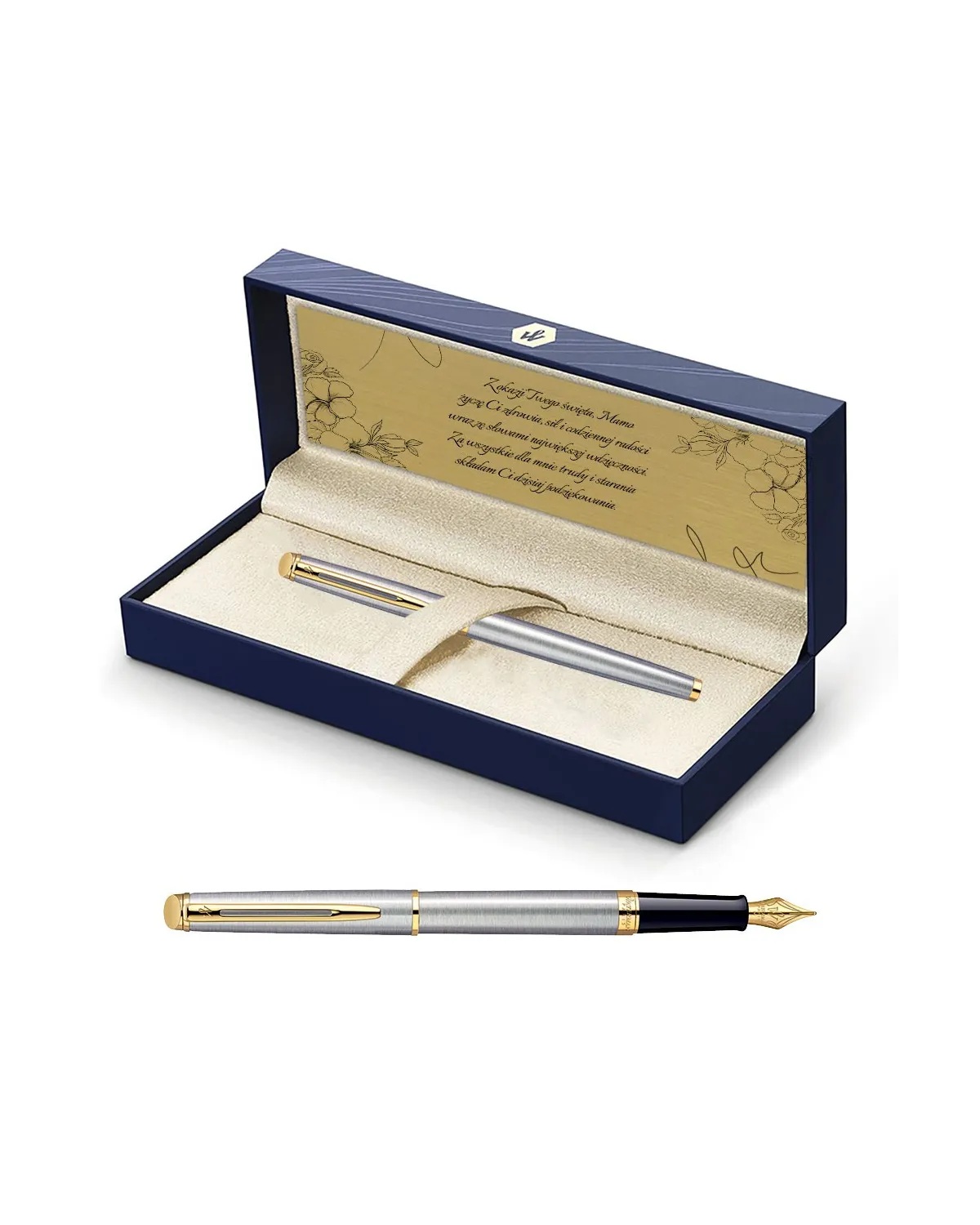 Pi&oacute;ro wieczne Waterman Hemisphere stalowe GT w Pudełku z Grawerem (S0920310/4)