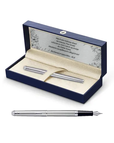 Pi&oacute;ro wieczne Waterman Hemisphere stalowe CT w Pudełku z Grawerem (S0920410/2)