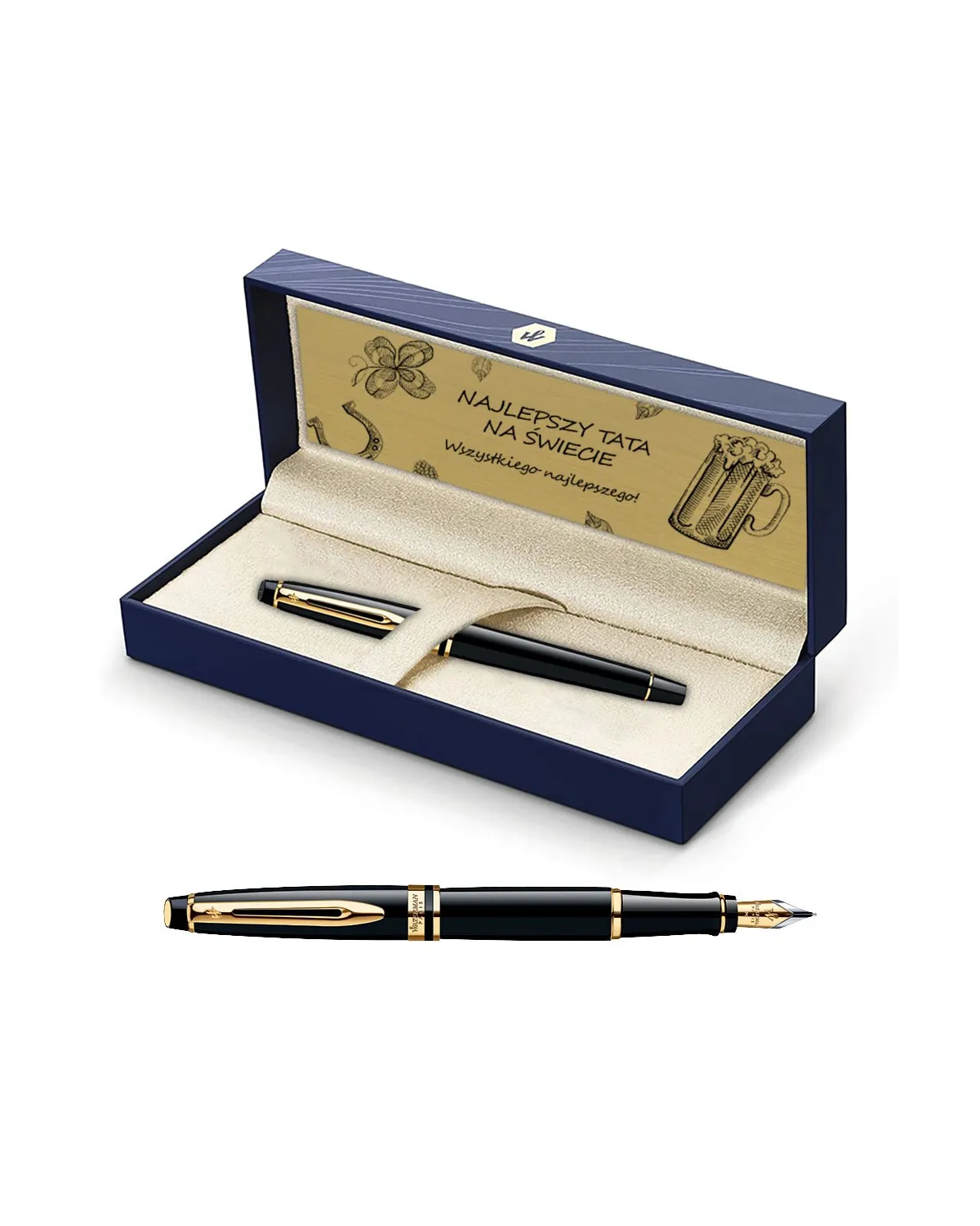 Pi&oacute;ro wieczne Waterman Expert czarne GT w Pudełku z Grawerem (S0951640/3)