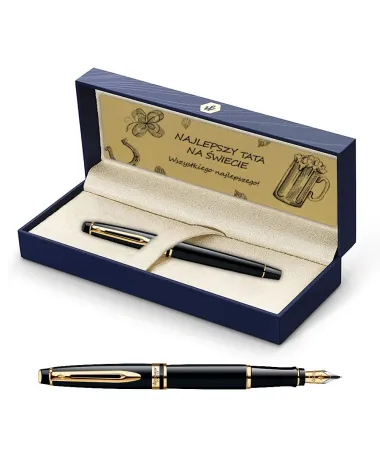 Pi&oacute;ro wieczne Waterman Expert czarne GT w Pudełku z Grawerem (S0951640/3)