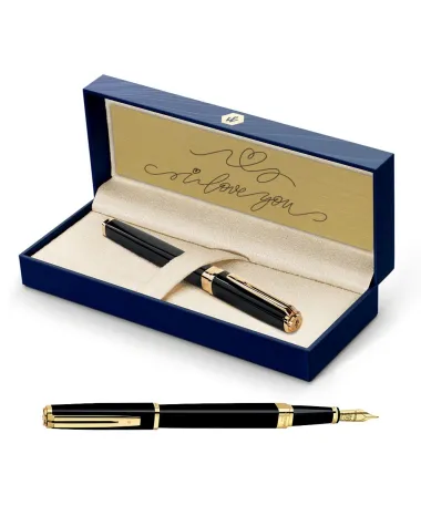 Pi&oacute;ro wieczne Waterman Exception Slim czarne GT w Pudełku z Grawerem (S0636930/1)