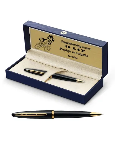 Długopis Waterman Carene Contemporary czarny GT w Pudełku z Grawerem (S0700380/1)