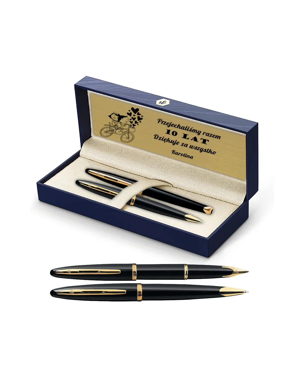 Długopis i Pióro Waterman Carene Contemporary czarny GT w Pudełku z Grawerem (S0700380/2) Długopis i Pióro Waterman Carene Contemporary czarny GT w Pudełku z Grawerem (S0700380/2)