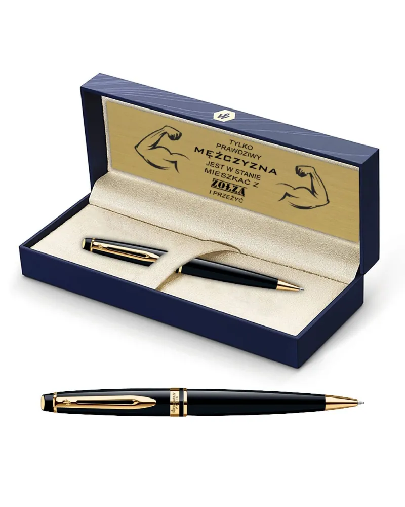 Długopis Waterman Expert czarny GT w Pudełku z Grawerem (S0951700/8) Długopis Waterman Expert czarny GT w Pudełku z Grawerem (S0951700/8)