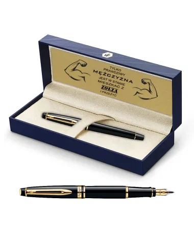 Pi&oacute;ro wieczne Waterman Expert czarne GT w Pudełku z Grawerem (S0951640/5)