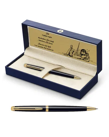 Długopis Waterman Hemisphere czarny GT w Pudełku z Grawerem (S0920670/9)