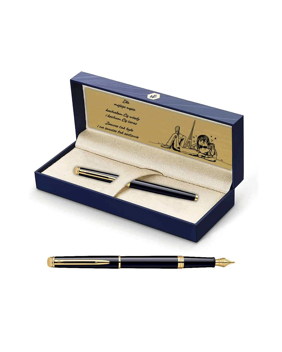 Pi&oacute;ro wieczne Waterman Hemisphere czarne GT w Pudełku z Grawerem (S0920610/5)