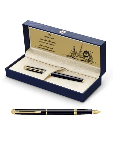 Pi&oacute;ro wieczne Waterman Hemisphere czarne GT w Pudełku z Grawerem (S0920610/5)