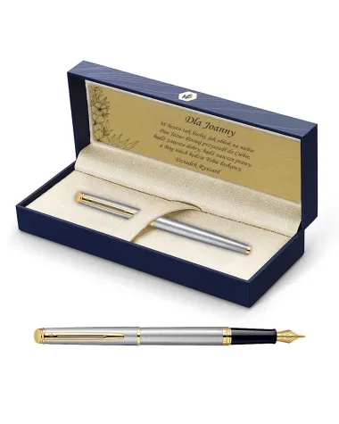 Pi&oacute;ro wieczne Waterman Hemisphere stalowe GT w Pudełku z Grawerem (S0920310/7)