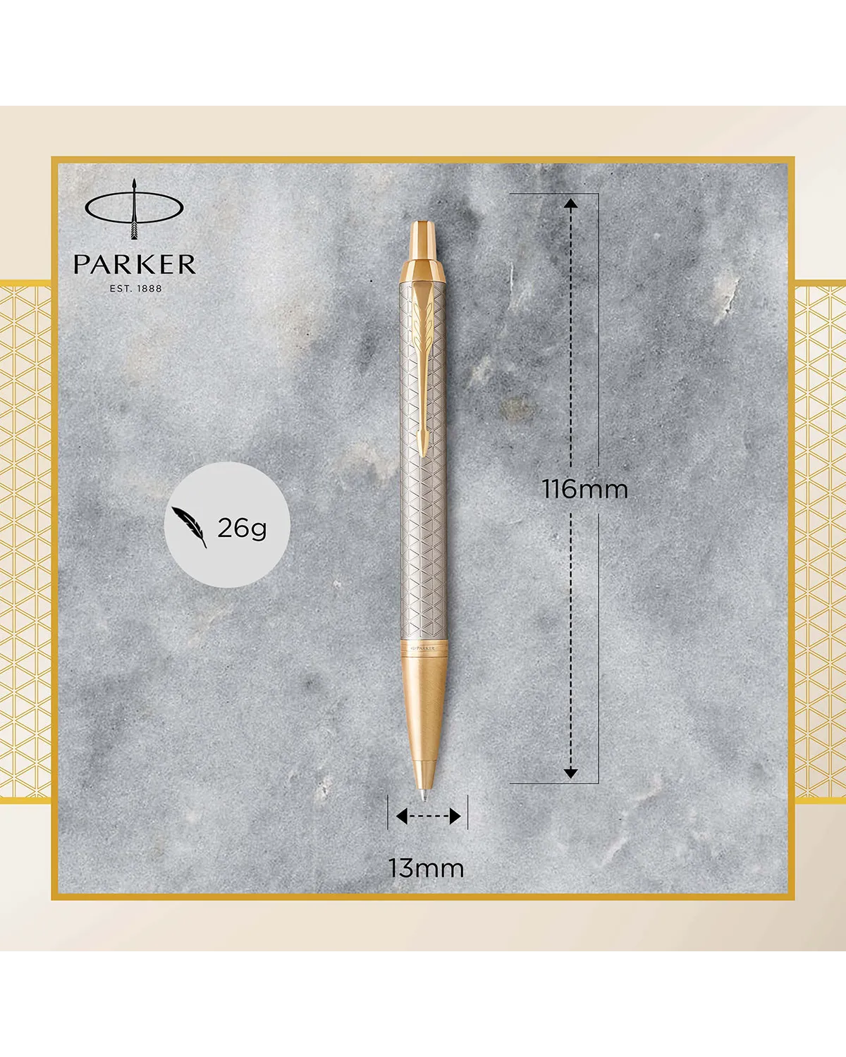 Długopis Parker IM Premium Warm Grey GT (1931687)