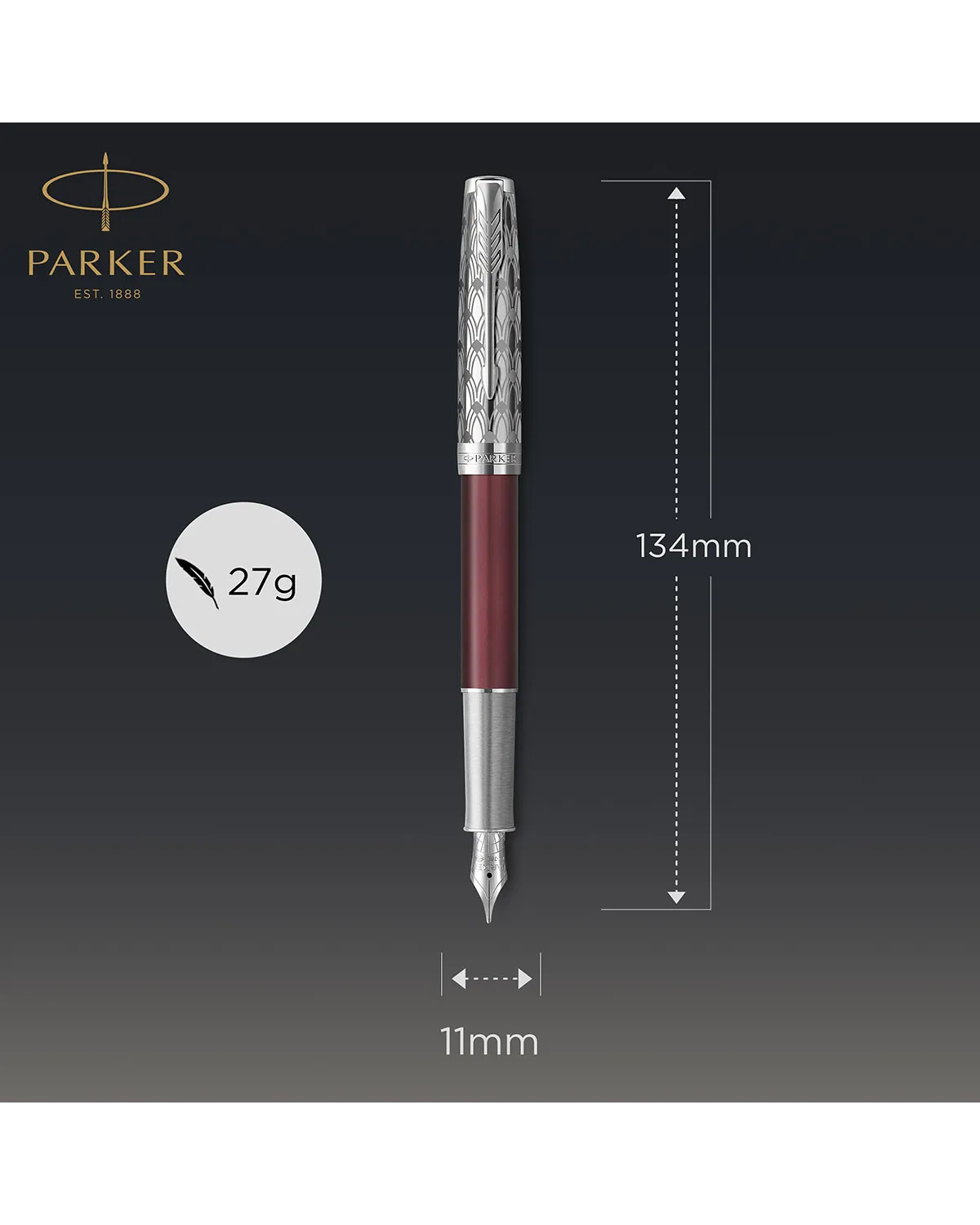 Pióro wieczne Parker Sonnet Metal Red CT 18k. (2119650) Pióro wieczne Parker Sonnet Metal Red CT 18k. (2119650)