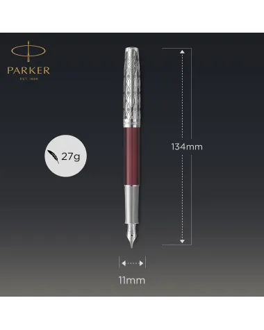 Pióro wieczne Parker Sonnet Metal Red CT 18k. (2119650) Pióro wieczne Parker Sonnet Metal Red CT 18k. (2119650)