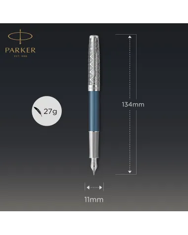 Pi&oacute;ro wieczne Parker Sonnet Metal Blue CT 18k. (2119743)