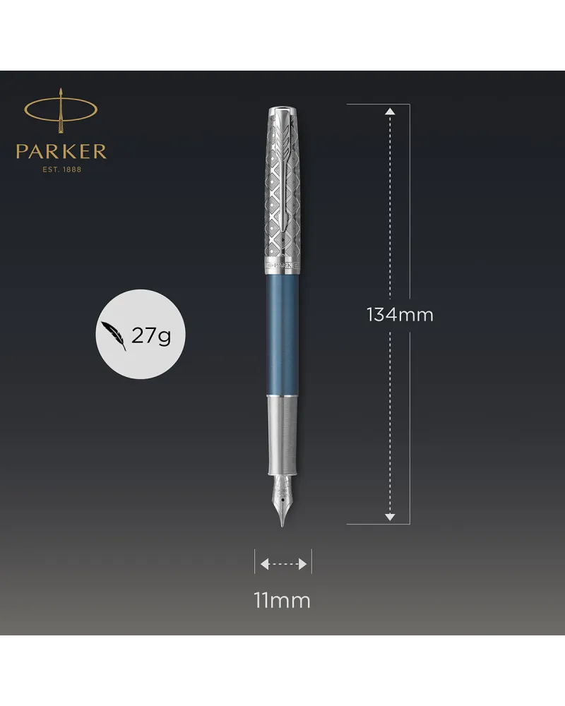 Pi&oacute;ro wieczne Parker Sonnet Metal Blue CT 18k. (2119743)