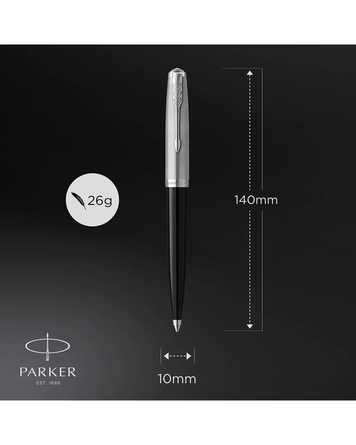 Długopis Parker 51 czarny CT (2123493) Długopis Parker 51 czarny CT (2123493)