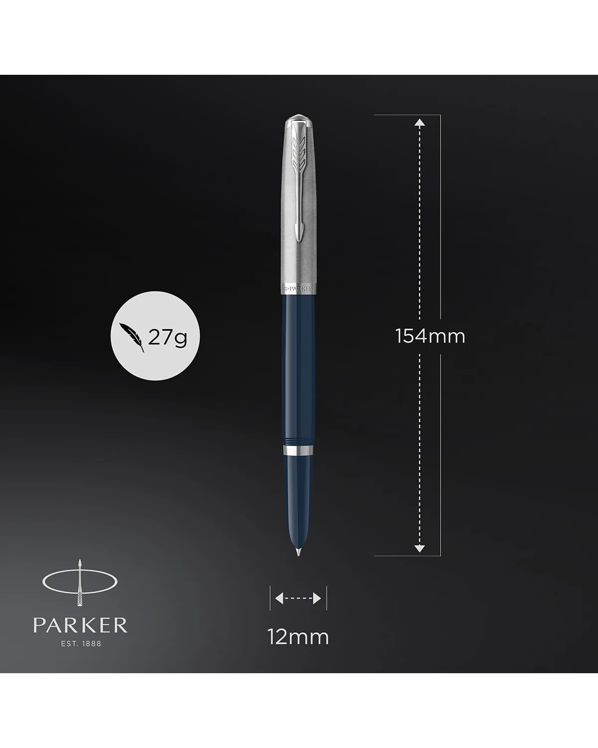 Pi&oacute;ro wieczne Parker 51 midnight blue CT (2123501)
