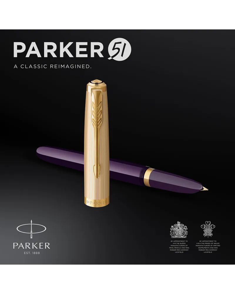 Pi&oacute;ro wieczne Parker 51 Deluxe Plum GT (2123516)