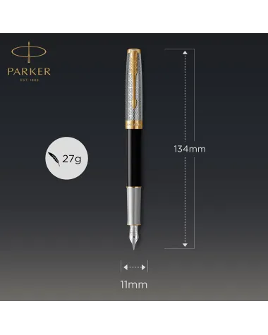 Pi&oacute;ro wieczne Parker Sonnet Metal & Black GT 18k. (2119784)