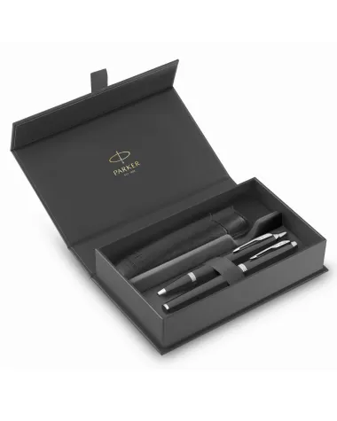 Zestaw Długopis + Pi&oacute;ro Parker IM Czarny CT w Pudełku z Etui (2214457)