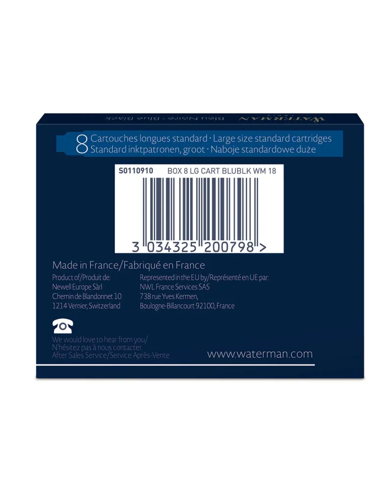 Naboje Do Pi&oacute;ra Wiecznego Waterman granatowe (S0110910)