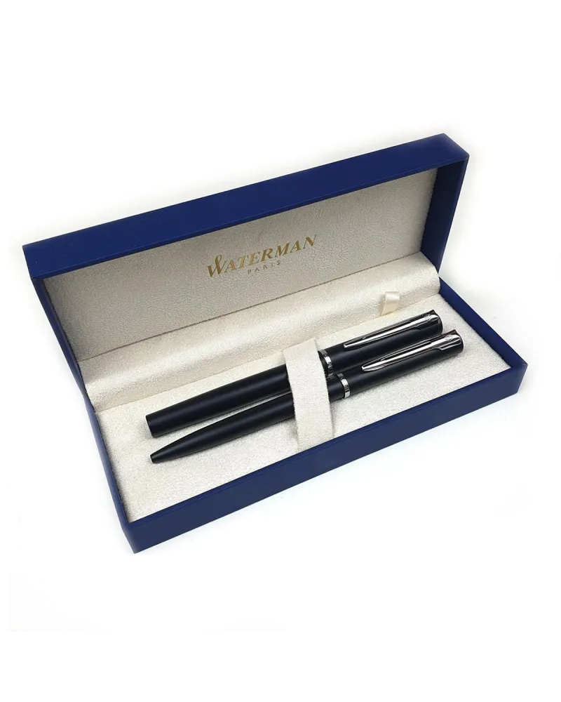 Zestaw Długopis + pióro Waterman Graduate czarne CT (DUOALLURE1) Zestaw Długopis + pióro Waterman Graduate czarne CT (DUOALLURE1)