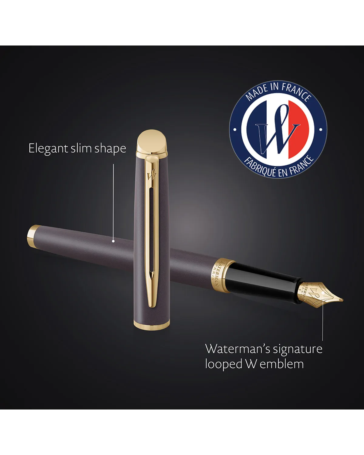 Pióro wieczne Waterman Hemisphere Lava Black GT (2217939) Pióro wieczne Waterman Hemisphere Lava Black GT (2217939)