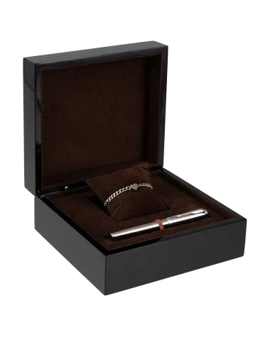 Zestaw Prezentowy Pi&oacute;ro wieczne Parker IM Stainless Steel CT + Bransoleta (2143635/11)