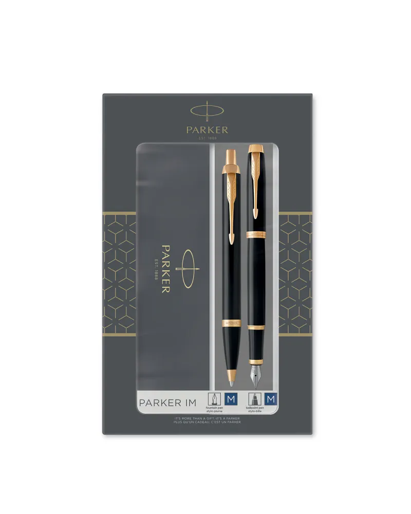 Zestaw prezentowy Parker pióro IM + długopis IM + Etui (2093216/2) Zestaw prezentowy Parker pióro IM + długopis IM + Etui (2093216/2)