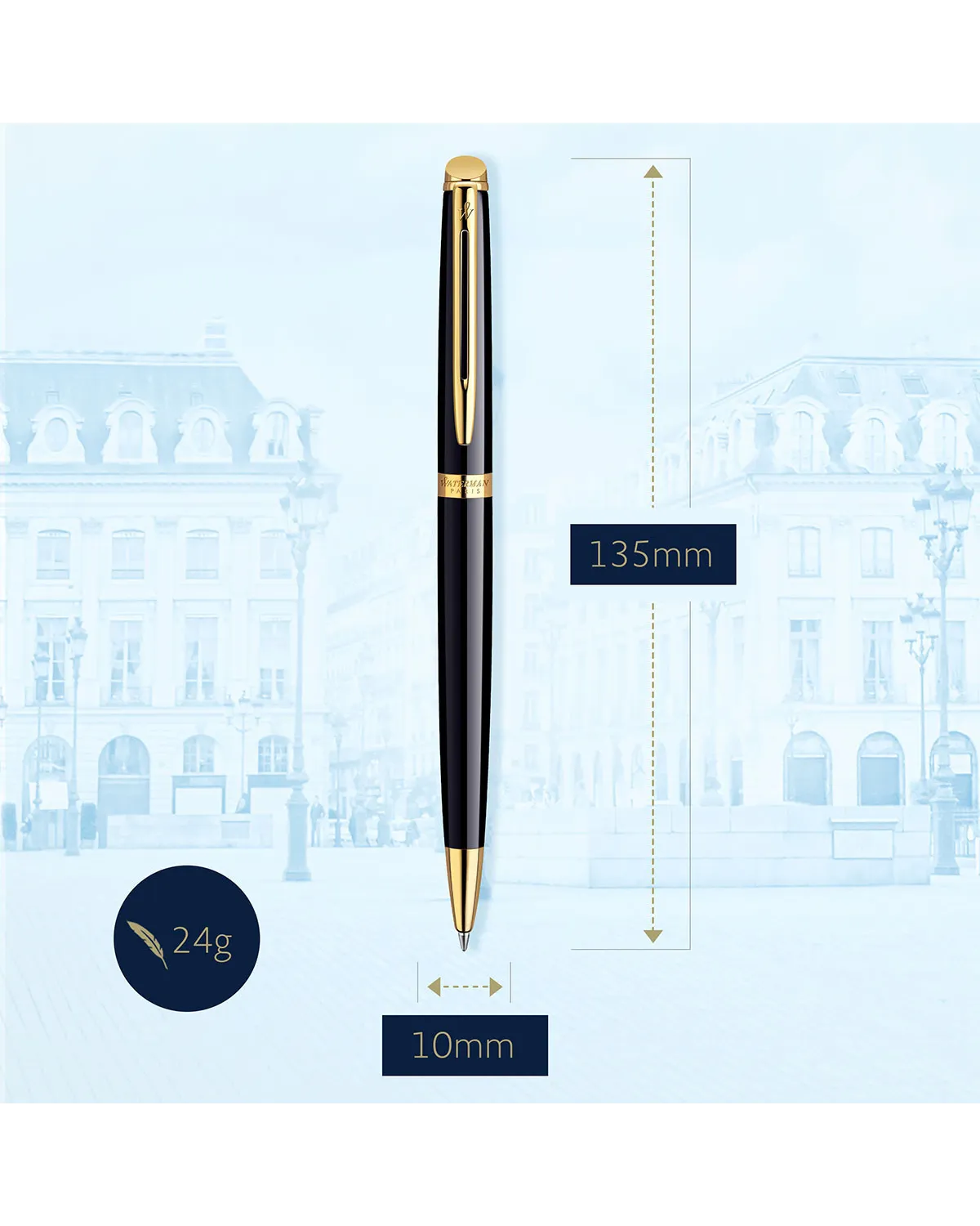 Długopis Waterman Hemisphere czarny GT (S0920670)