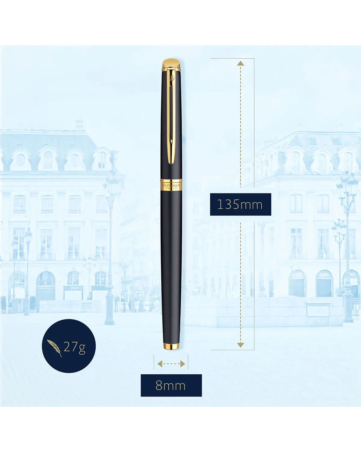 Długopis Waterman Hemisphere czarny matowy GT (S0920770)