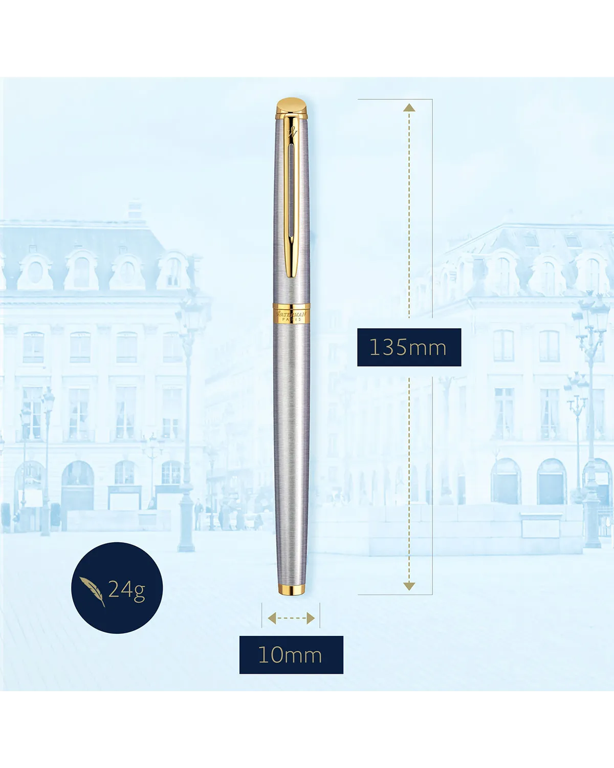 Pi&oacute;ro wieczne Waterman Hemisphere stalowe GT (S0920310)